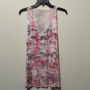 GAIAM Pink and Gray Patterned Tank Top